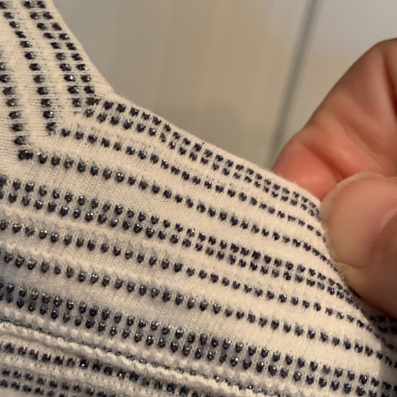 Talbots pet.beaded sparkle square neck top. Worn a few times. In very good ahape - Picture 3 of 4